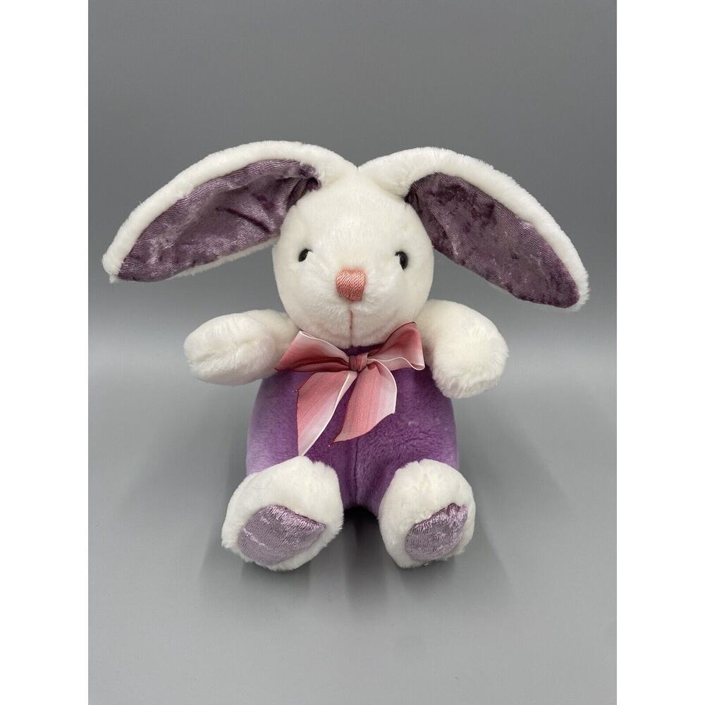 Main Joy Limited Small 7 Inch Bunny Rabbit Plush In Purple Outfit Stuffed Animal